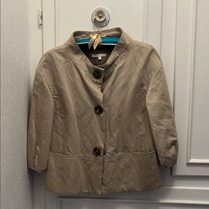 Vince Taupe Jacket with Button Detail